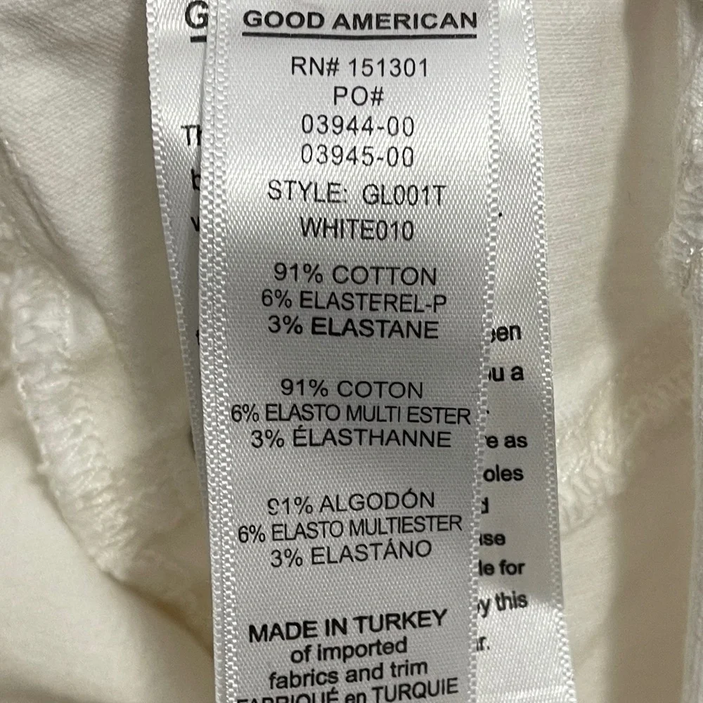 Good American NWT Good Legs‎ Raw Hem White Jeans Size 6/28 - Picture 9 of 12